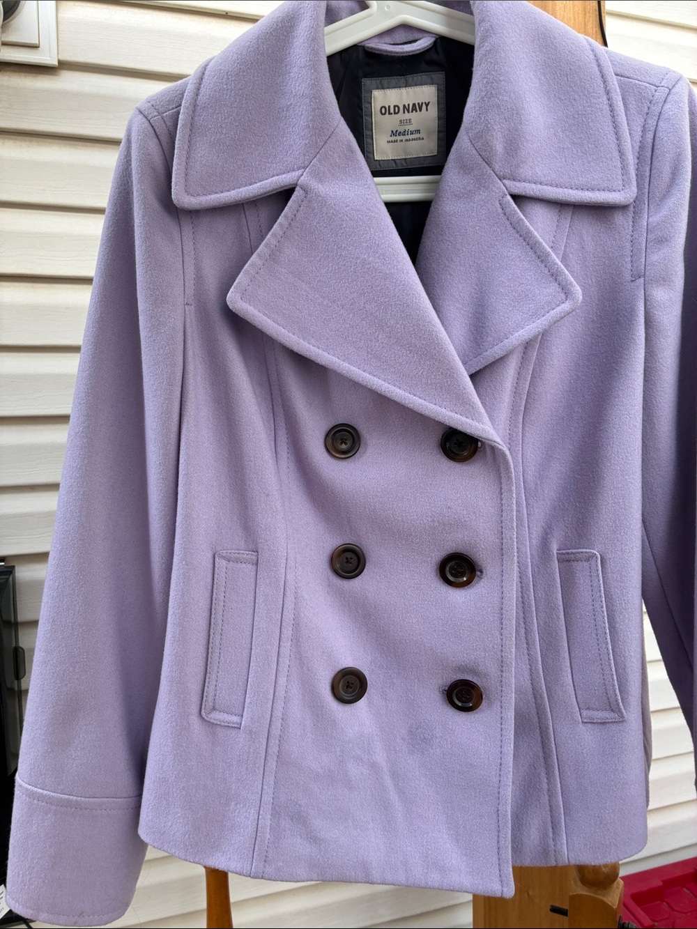 Old Navy Women’s lavender Wool-Blend Jacket